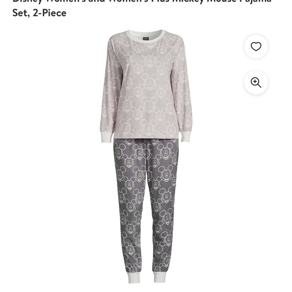 Disney Other - Disney Women's and Women's Plus Mickey Mouse Pajama Set, 2-Piece